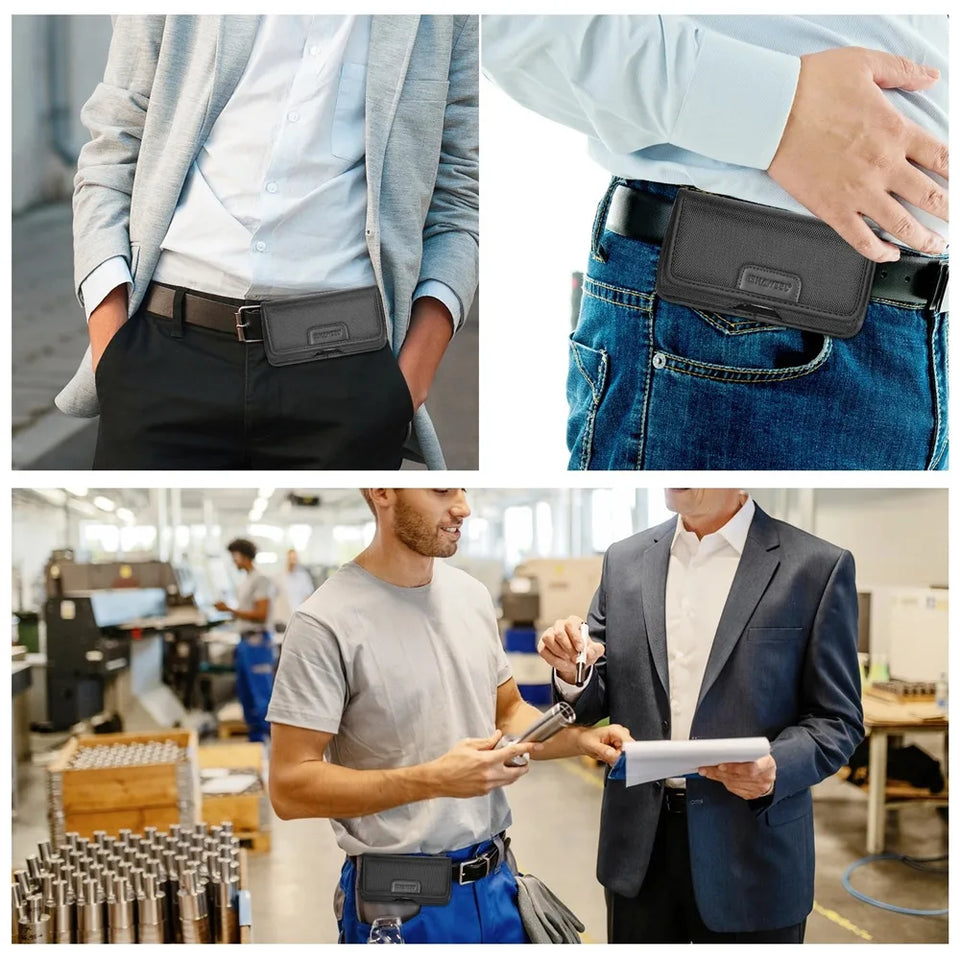 Large Phone Belt Case - Nylon Holster Pouch for 4.7-6.8 Inch Smartphones