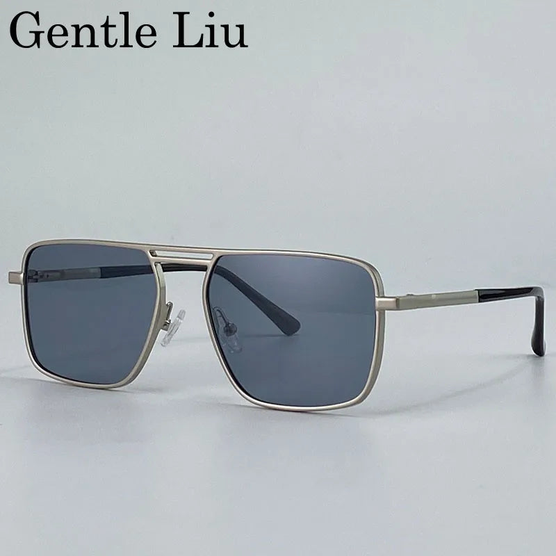 Steampunk Driving Sunglasses - Oversized Square Punk Design with UV400 Protection