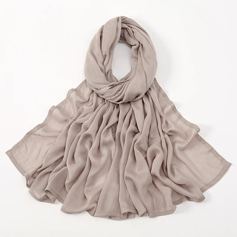 Premium Cotton Rayon Modal Hijab - Large 190x85cm Islamic Headscarf for Women