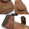 Secure Men's Wallet - PU Leather Card Holder with Hasp & Multiple Compartments
