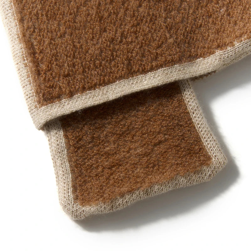 Through-Hole Cashmere Scarf - Knitted Neck Warmer Cowl for Autumn/Winter