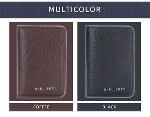 Minimalist Men's Wallet - Slim PU Leather Front Pocket Card Holder