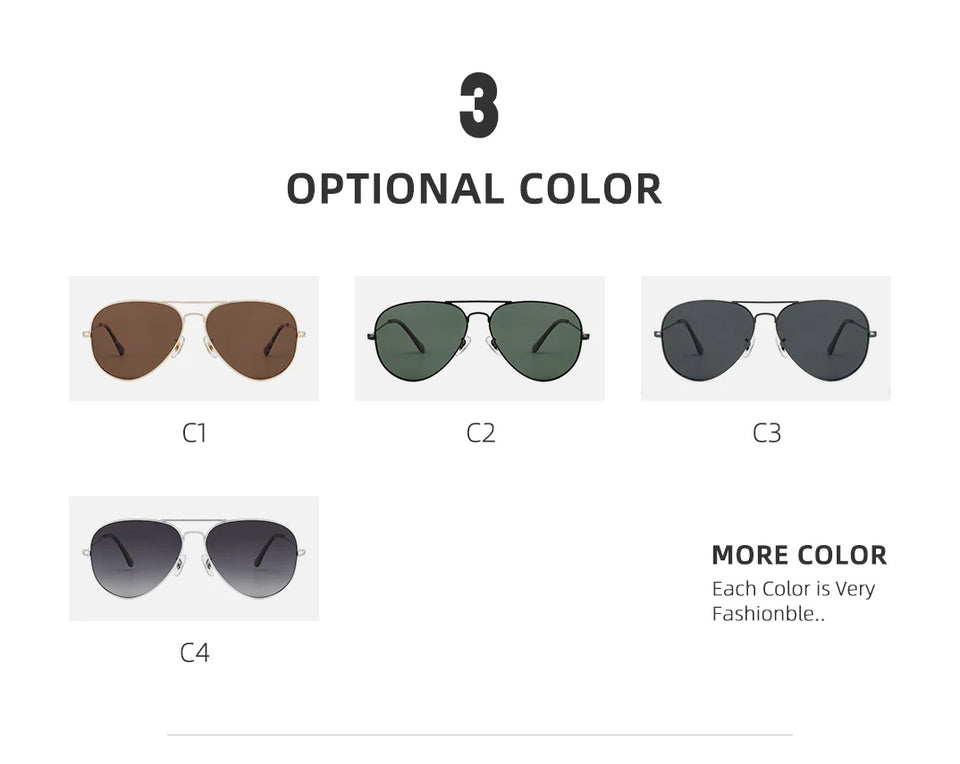 Oversized Aviator Sunglasses - Polarized Retro Design for Men & Women