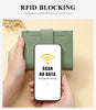 Large Capacity Women's RFID Wallet - Leather Bifold with Coin Pocket & ID Windows