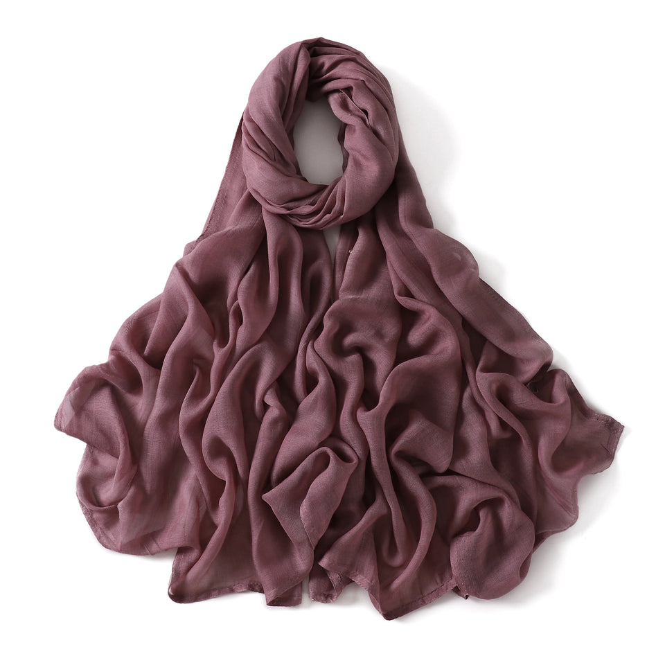Premium Cotton Rayon Modal Hijab - Large 190x85cm Islamic Headscarf for Women
