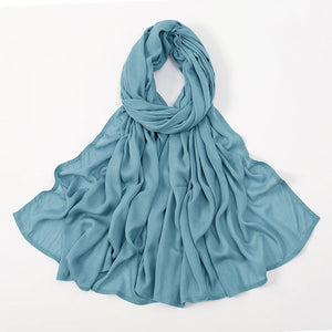 Premium Cotton Rayon Modal Hijab - Large 190x85cm Islamic Headscarf for Women