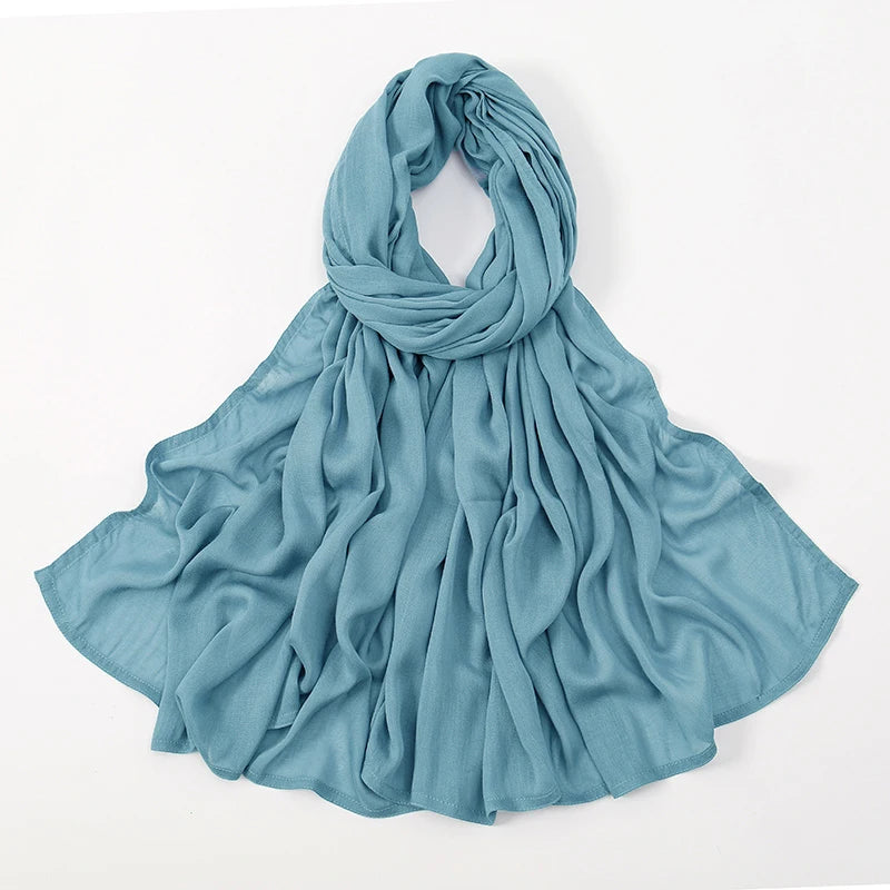 Premium Cotton Rayon Modal Hijab - Large 190x85cm Islamic Headscarf for Women