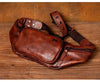Vegetable Tanned Cowhide Waist Bag - Multi-Functional Vintage Leather