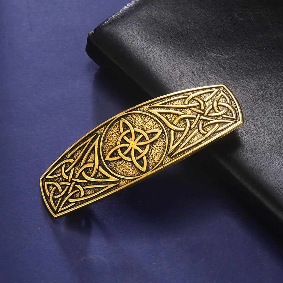 Vintage Celtic Tree of Life Hair Clips - Wicca Flower Barrettes for Women