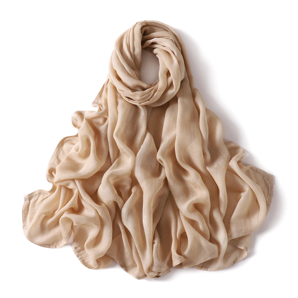 Premium Cotton Rayon Modal Hijab - Large 190x85cm Islamic Headscarf for Women