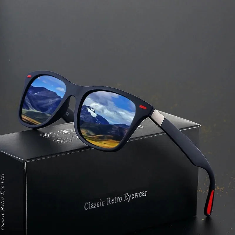 Lunettes de soleil en alliage de titane polarisées unisexe