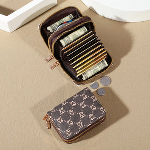 Vintage Faux Leather Women's Wallet - Fashionable Card Holder with Coin Purse