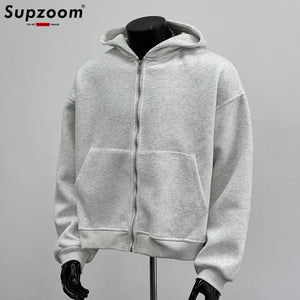Supzoom Cotton Hoodie with Backpack Design - Loose Fit American Style for Fall/Winter