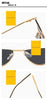 Women's Cat Eye Sunglasses - Luxury Metal Triangle Design with UV400 Protection