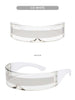 Cyber Punk Rimless Sunglasses - Y2K Futuristic Wrap-Around for Women