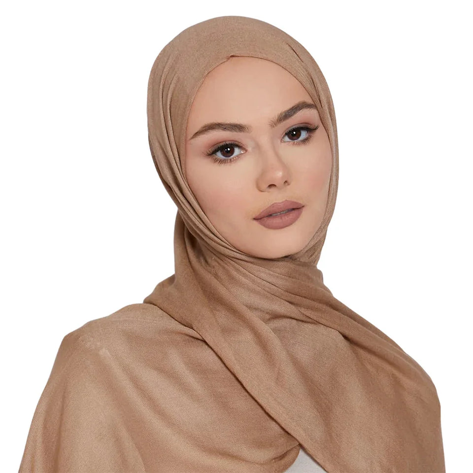 Premium Cotton Rayon Modal Hijab - Large 190x85cm Islamic Headscarf for Women
