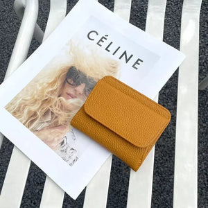 Women's Leather Wallet - Small Folding Purse with Multiple Compartments