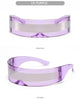 Cyber Punk Rimless Sunglasses - Y2K Futuristic Wrap-Around for Women