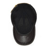 Genuine Leather Baseball Cap for Men - Cowhide Winter Hat with Earflaps