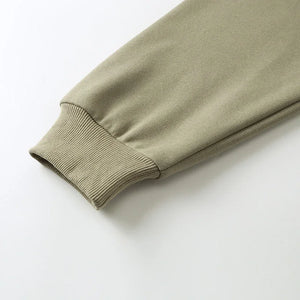 Wide Style Cotton Hoodie - Heavy Double Layer Unisex Zipper Coat
