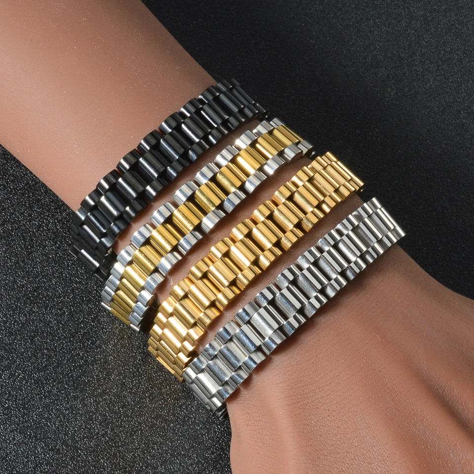 Stainless Steel Couple Bracelet - Vintage Design in Multiple Sizes & Colors
