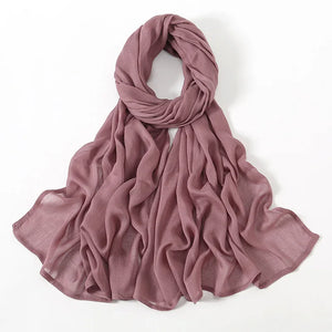 Premium Cotton Rayon Modal Hijab - Large 190x85cm Islamic Headscarf for Women
