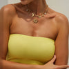 Ingemark Vintage Heart Sun Moon Necklace - Creative Alloy Chain Choker for Bridal Jewelry