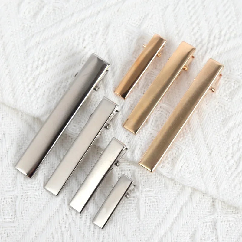 50Pcs Metal Alligator Hair Clips - Duckbill Blank Base for DIY Hair Accessories