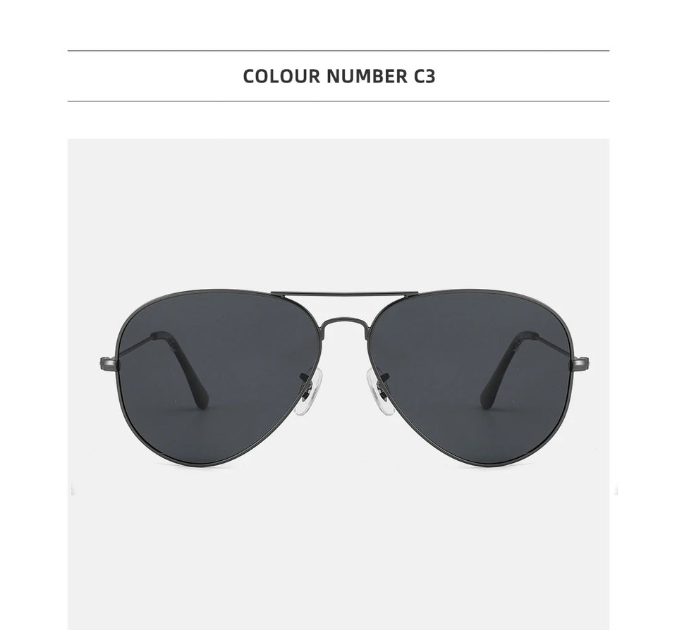Oversized Aviator Sunglasses - Polarized Retro Design for Men & Women