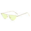 Women's Cat Eye Sunglasses - Luxury Metal Triangle Design with UV400 Protection
