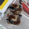 Real Rex Rabbit Fur Scarf - Women's Handmade Knit Cowl & Headband for Winter