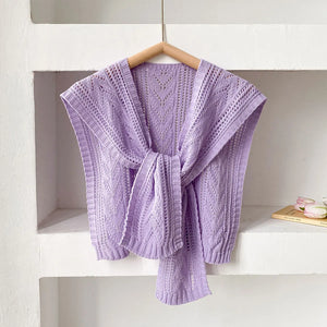 Korean Style Knitted Shawl - Summer Air Conditioning Neck Cape for Women