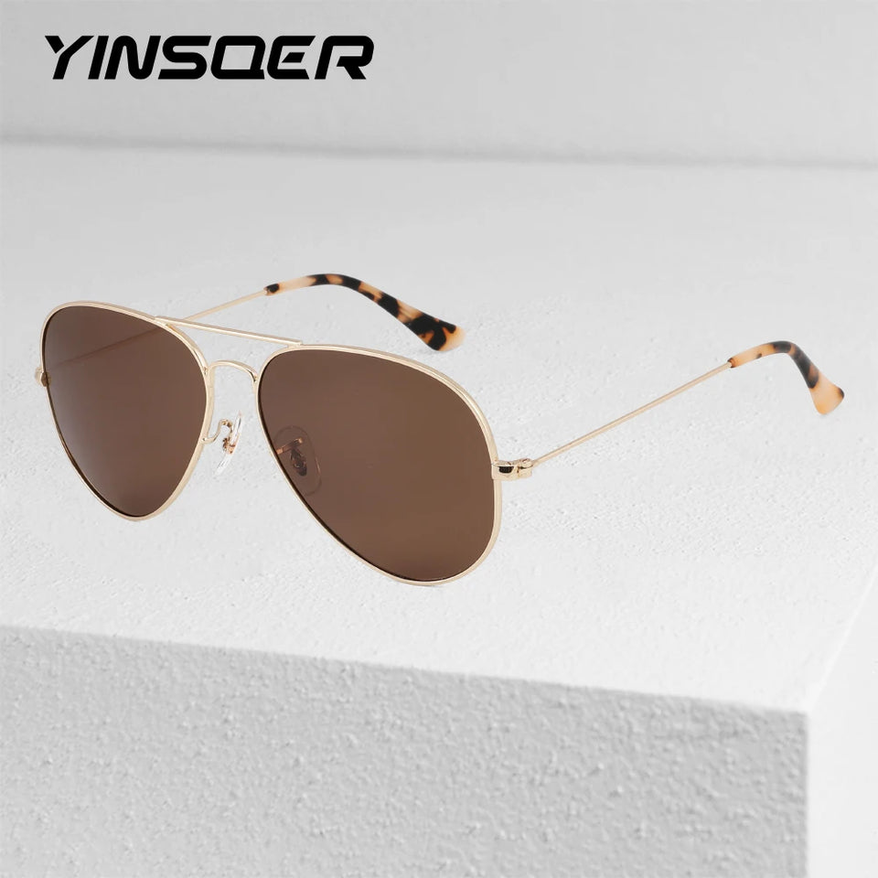 Oversized Aviator Sunglasses - Polarized Retro Design for Men & Women