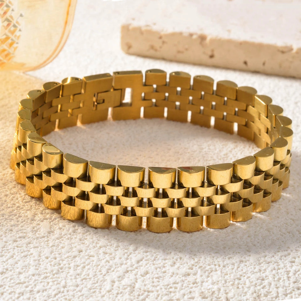 Stainless Steel Couple Bracelet - Vintage Design in Multiple Sizes & Colors