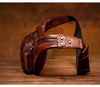Vegetable Tanned Cowhide Waist Bag - Multi-Functional Vintage Leather