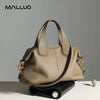 Women's Natural Leather Crossbody Bag - Premium Cowhide Large Capacity Design