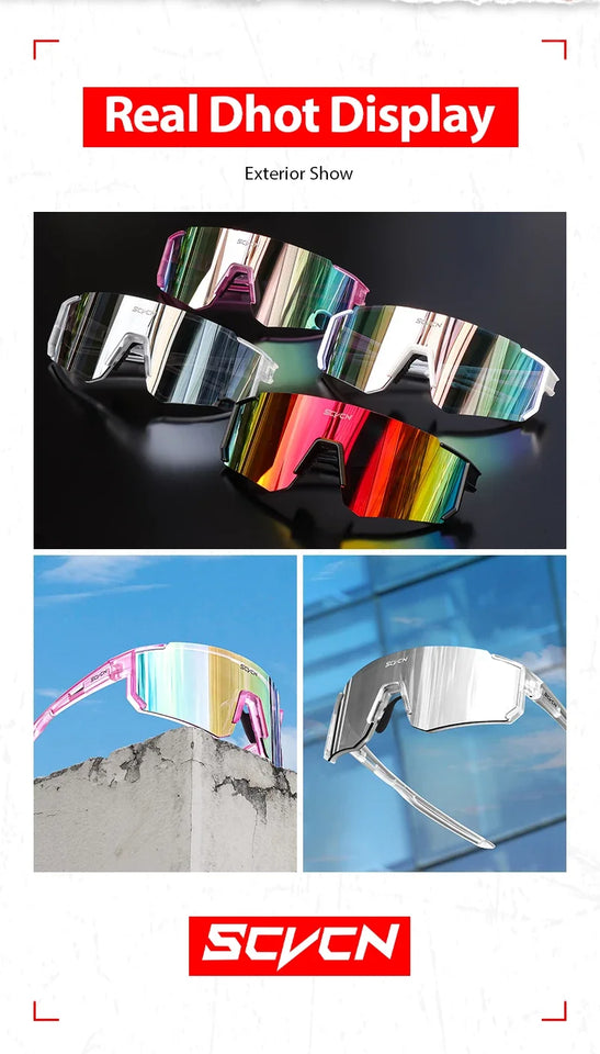 SCVCN Sports Sunglasses - UV400 Cycling & Outdoor Protective Eyewear