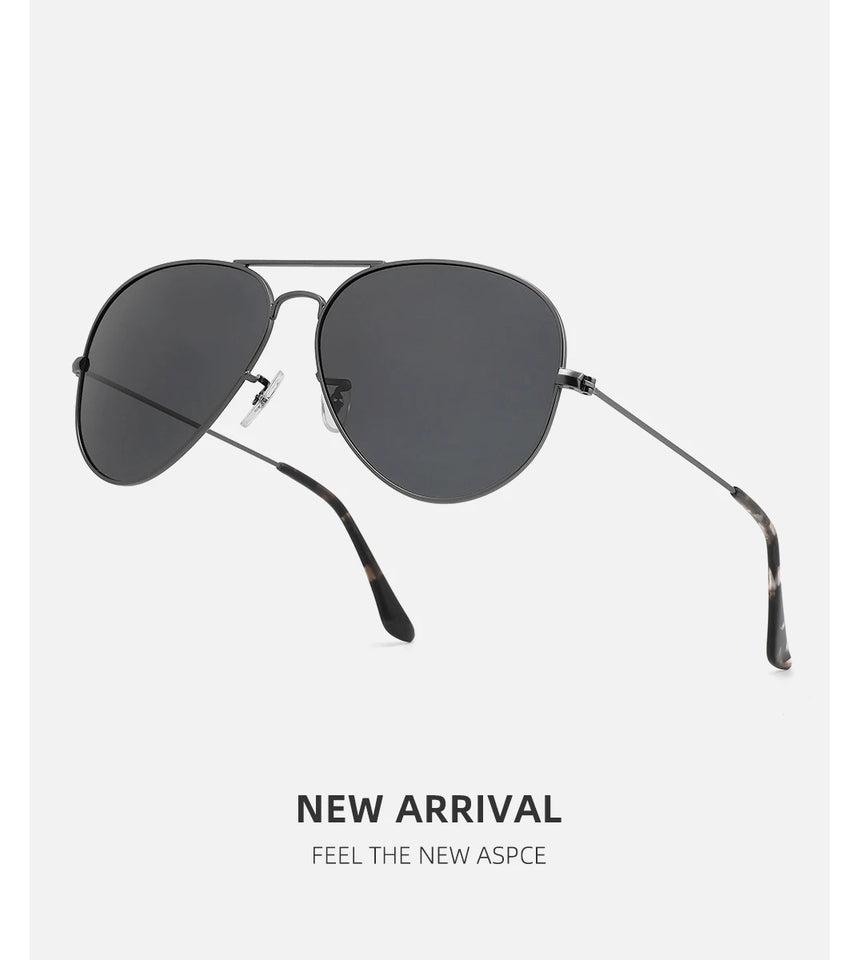 Oversized Aviator Sunglasses - Polarized Retro Design for Men & Women