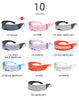 Cyber Punk Rimless Sunglasses - Y2K Futuristic Wrap-Around for Women
