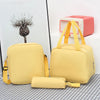 3-Piece Women's Bag Set - Quilted Nylon with Zipper for Commute Essentials