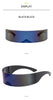 Cyber Punk Rimless Sunglasses - Y2K Futuristic Wrap-Around for Women