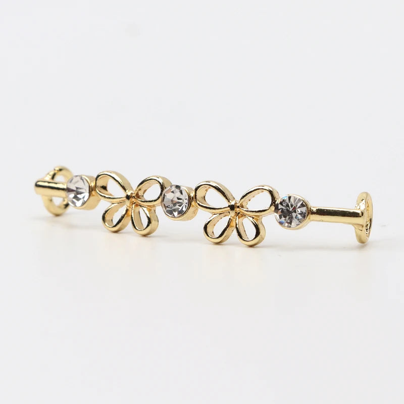 Luxury Pearl Shoe Charm - Vintage Rhinestone Shoelace Buckle Accessory