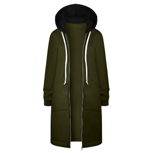 Y2K Long Sleeve Hoodie for Women - Versatile Color Block Zip Sweatshirt