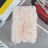 Real Rex Rabbit Fur Scarf - Women's Handmade Knit Cowl & Headband for Winter