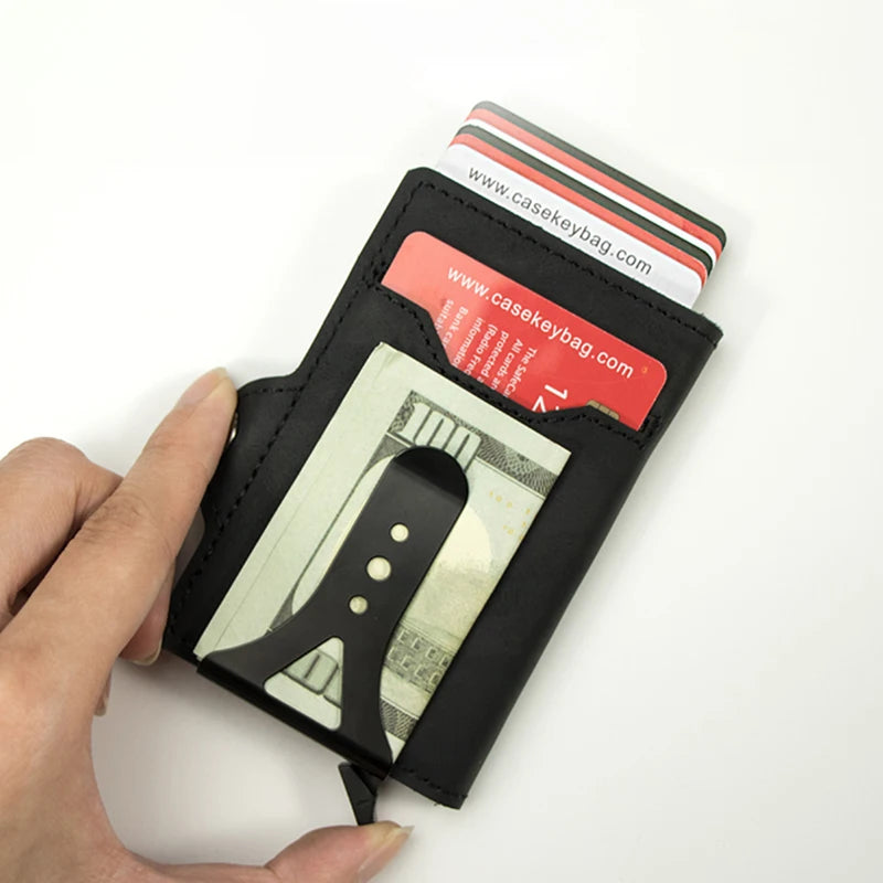 CASEKEY Minimalist PU Leather RFID Blocking Wallets