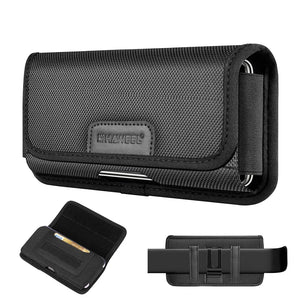 Large Phone Belt Case - Nylon Holster Pouch for 4.7-6.8 Inch Smartphones