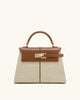 Trapezoidal Leather Handbag for Women - Versatile Tote Style