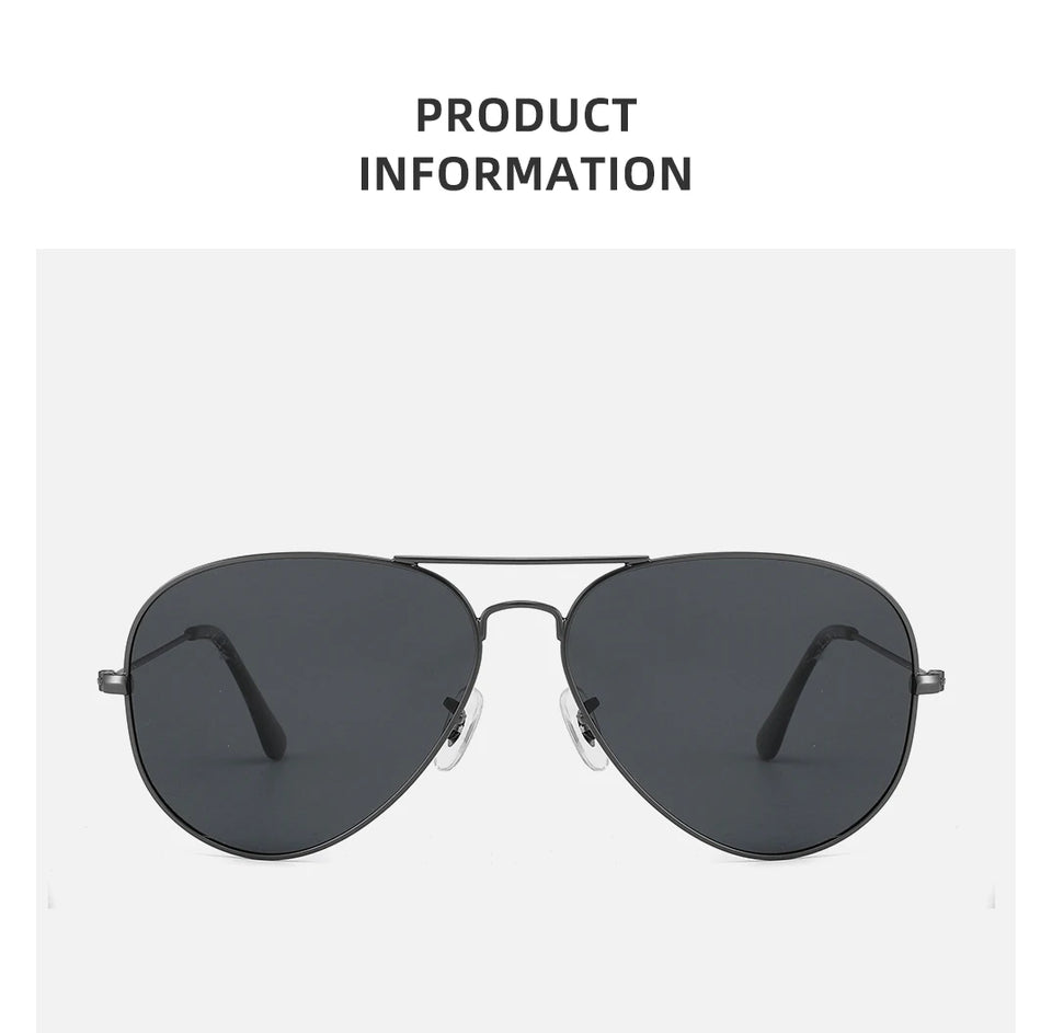 Oversized Aviator Sunglasses - Polarized Retro Design for Men & Women