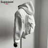 Supzoom Cotton Hoodie with Backpack Design - Loose Fit American Style for Fall/Winter