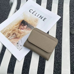 Women's Leather Wallet - Small Folding Purse with Multiple Compartments